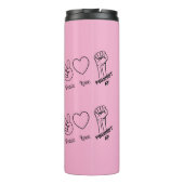 平和、愛、フェミニストAF – ウォーターボトル タンブラー (裏面)