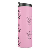 平和、愛、フェミニストAF – ウォーターボトル タンブラー (回転右)