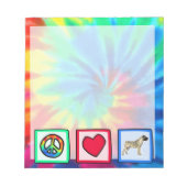 平和、愛、ブルマスティフ ノートパッド (正面)