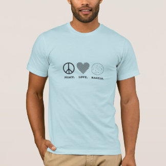 平和。 愛。 ベーゲル Tシャツ