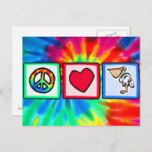 平和、愛、ペリカン ポストカード (正面/裏面)