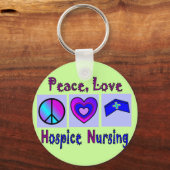 平和、愛、ホスピス看護 キーホルダー (正面)