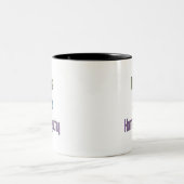 平和、愛、ホメオパシー ツートーンマグカップ (中央)