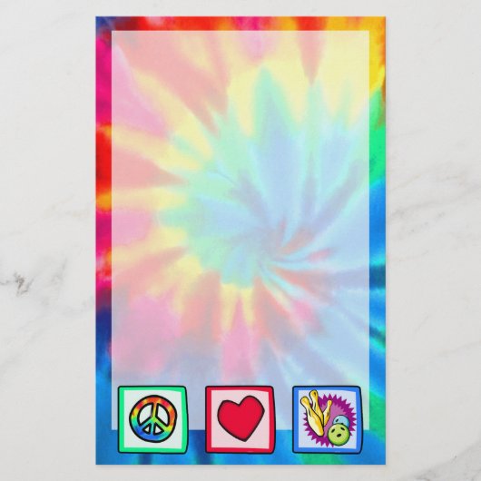 平和、愛、ボーリング 便箋 (正面)