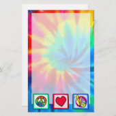 平和、愛、ボーリング 便箋 (正面/裏面)