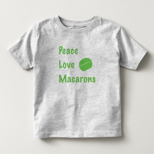 平和、愛、マカロン トドラーTシャツ (正面)