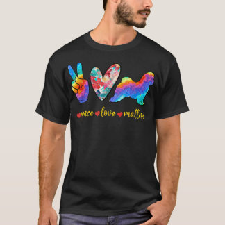 平和 愛 マルタ犬 Tシャツ