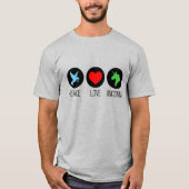平和 愛 ユニコーン Tシャツ (正面)