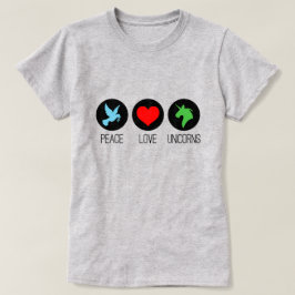 平和 愛 ユニコーン Tシャツ