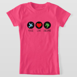 平和 愛 ユニコーン Tシャツ