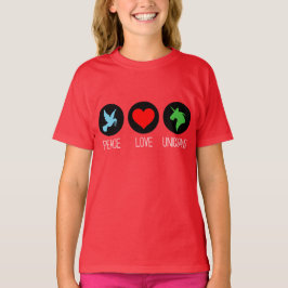平和 愛 ユニコーン Tシャツ