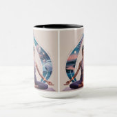 平和、愛、ヨガ» マグカップ (中央)