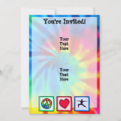 平和、愛、ヨガ 招待状 (正面)