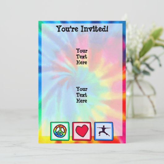 平和、愛、ヨガ 招待状 (スタンド正面)