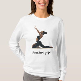 平和、愛、ヨガ Tシャツ