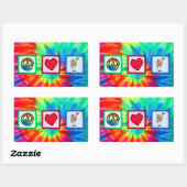 平和、愛、ラクダ 長方形シール (シート)