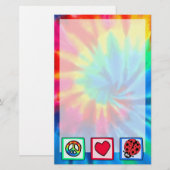 平和、愛、ラディバグ 便箋 (正面/裏面)