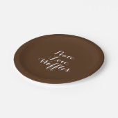 平和。 愛。 ワッフル ペーパープレート (アングル)