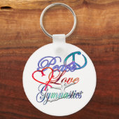 平和、愛、体操キーチェーン キーホルダー (正面)