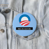 平和。愛.健康気に。見出し 缶バッジ (インサイチュ)