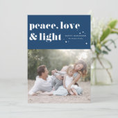 平和 愛 光 ネイビーブルー ハヌカの写真 シーズンカード (スタンド正面)