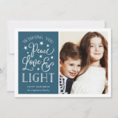 平和、愛、光 |ハヌカー写真 シーズンカード (正面)