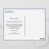 平和 愛 光 水色 ハヌカの写真 箔シーズンポストカード (裏面)