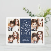 平和、愛、光 | Hanukkahフォトカード シーズンカード (スタンド正面)