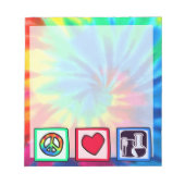 平和、愛、化学 ノートパッド (正面)