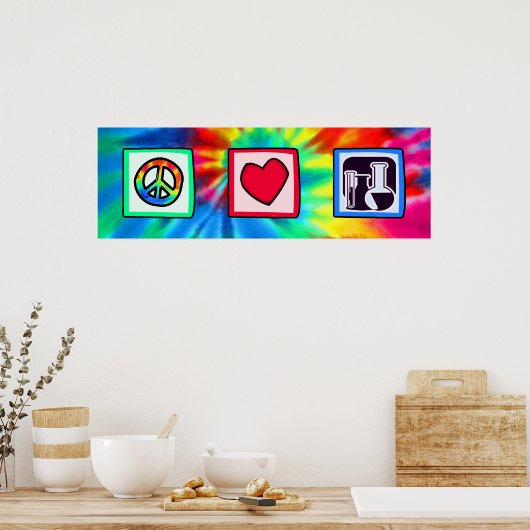 平和、愛、化学 ポスター (キッチン)