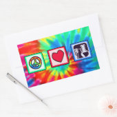 平和、愛、化学 長方形シール (封筒)