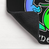 平和、愛、及びウインナー犬のマウスパッド マウスパッド (コーナー)