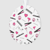 平和、愛、及び毛の付属品(ピンク) オーナメント (正面)