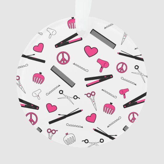 平和、愛、及び毛の付属品(ピンク) オーナメント (正面)