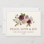 平和 愛 喜びのウィンターブーケ シーズンカード (正面)