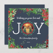 平和 愛 喜びの写真クリスマスカードを願って (正面/裏面)