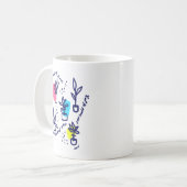 平和、愛、喜びの種をまく感動的- コーヒーマグカップ (正面左)