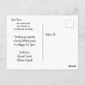 平和、愛、喜びを願う 写真クリスマスカード ポストカード (裏面)