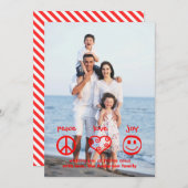 平和、愛、喜び垂直 – 3x5クリスマスカード シーズンカード (正面/裏面)