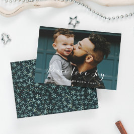 平和 愛 喜び エレガントなカリグラフィー写真 シーズンカード