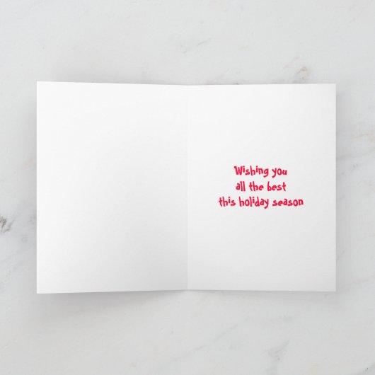 平和、愛、喜び、オクラのルイジアナのクリスマス シーズンカード (内部)