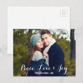 平和 愛 & 喜び カップル フォト ポストカード W (正面/裏面)