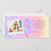 平和 愛 喜び カラフルな四角形 おしゃれな4枚の写真 シーズンカード (裏面)