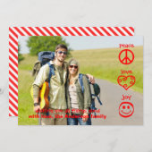 平和、愛、喜び – クリスマスカード (正面/裏面)