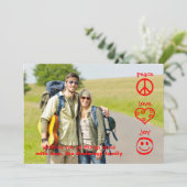 平和、愛、喜び – クリスマスカード (スタンド正面)