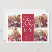 平和、愛、喜び |クリスマスフォトカード シーズンカード (正面)