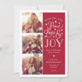平和、愛、喜び |クリスマスフォトカード シーズンカード (正面)
