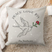 平和 愛 喜び クリスマス ホリデー 赤い実 クッション (ブランケット)