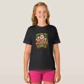 平和 愛 喜び サンタ クリスマス グラフィック Tシャツ (正面フル)