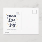 平和 愛 喜び | フォト ホリデー カード (裏面)